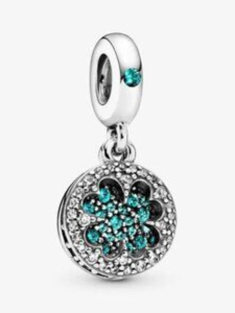 Elegant Silver and Teal Charm Pendant